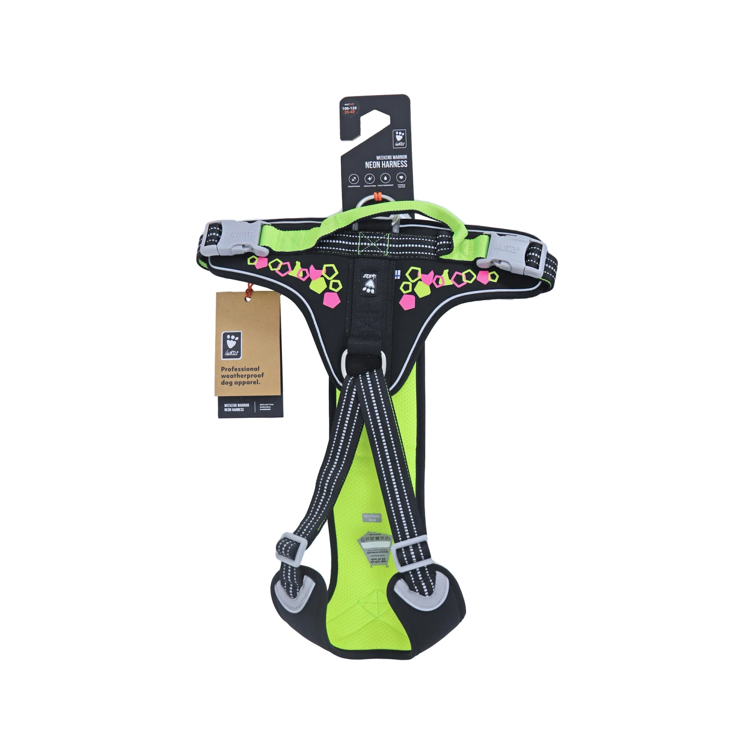 Hurtta - Geschirr Weekend Warrior - Neon Licorice – Bild 5