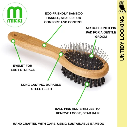 Mikki Bamboo Combi Brush -Myd Pet Geschaft mikki bamboo combi brush 194234 2000 none