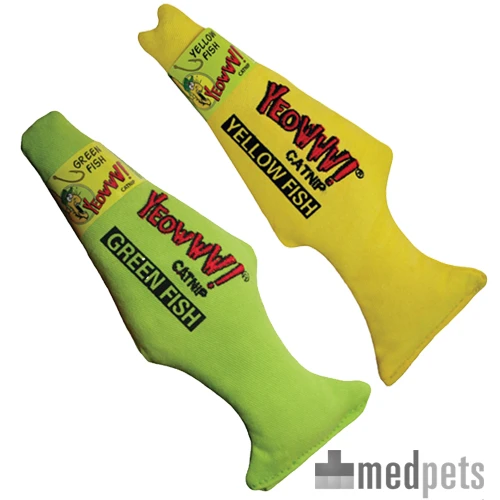Yeowww! Catnip Green & Yellow Fish – Bild 2